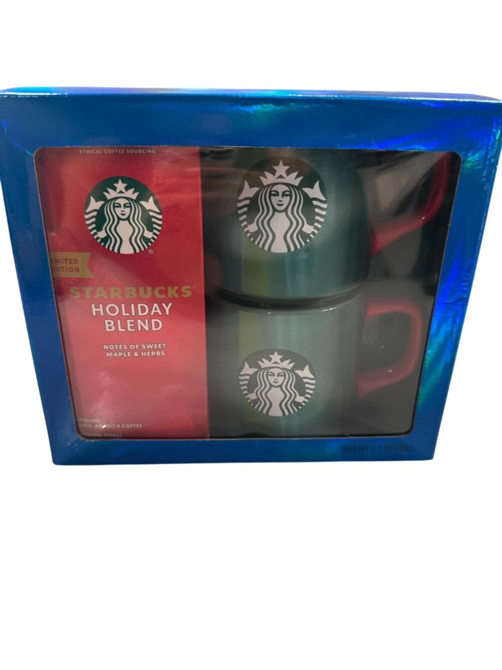 Starbucks 2022 Holiday Coffee Mug Gift Set Green Red Ceramic Cup Christmas READ